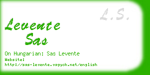 levente sas business card